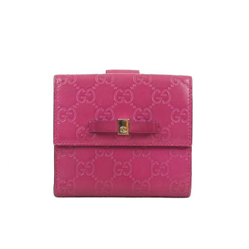 Gucci 406925 Cima Ribbon Bow Medium Wallet