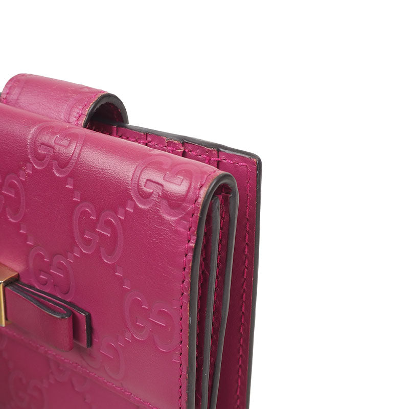 Gucci 406925 Cima Ribbon Bow Medium Wallet