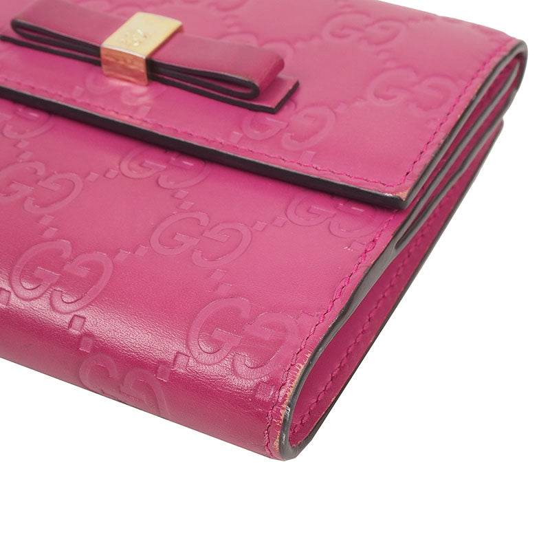 Gucci 406925 Cima Ribbon Bow Medium Wallet