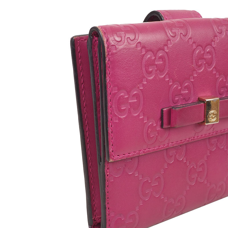 Gucci 406925 Cima Ribbon Bow Medium Wallet