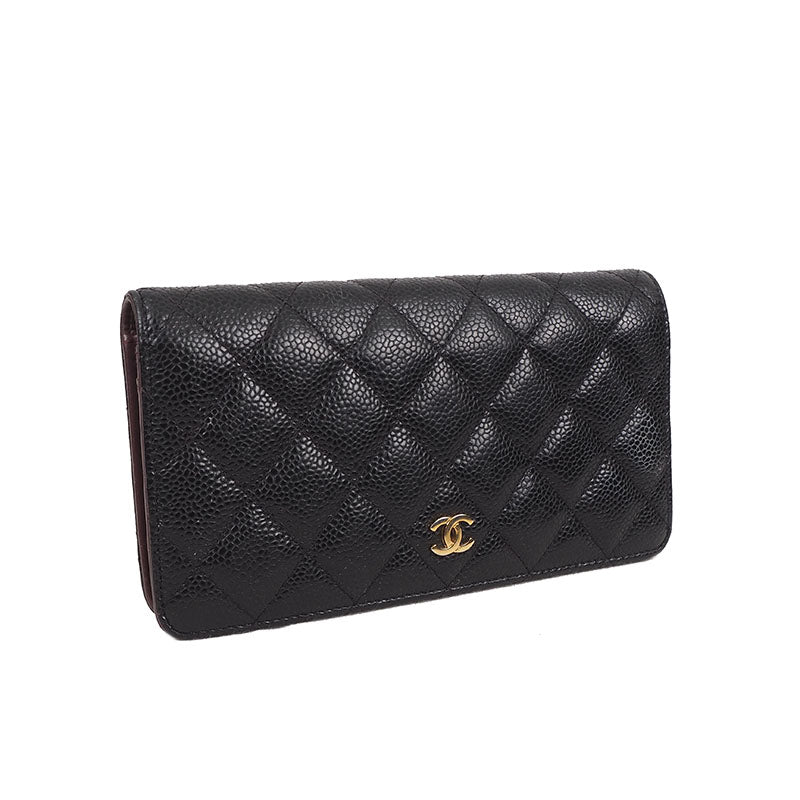 Chanel A31509 Caviar Classic Flap Long Wallet