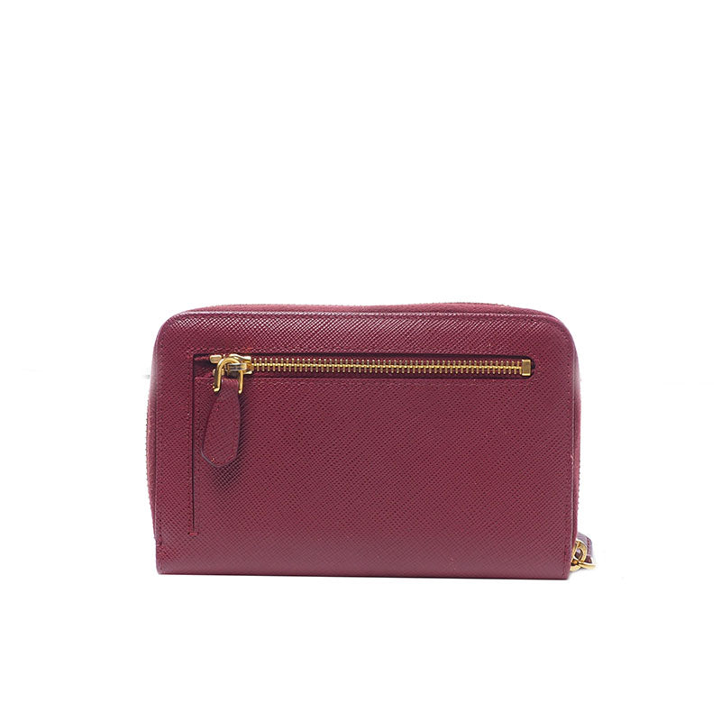 Prada 1ML001 Saffiano Zippy Medium Wallet