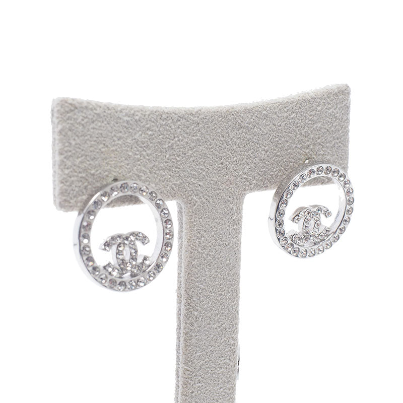 Chanel A96562 CC Logo Cubic Circle Earrings