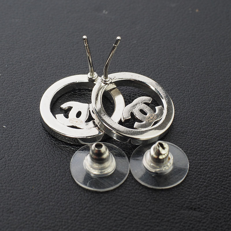 Chanel A96562 CC Logo Cubic Circle Earrings