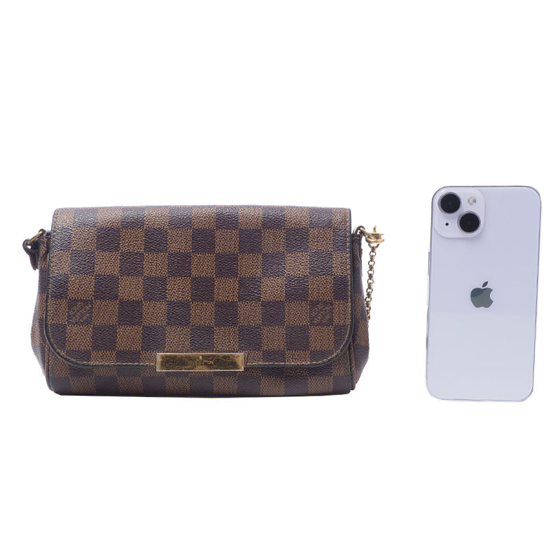 Louis Vuitton N41276 Damier Ebene Favorite PM Crossbody Bag