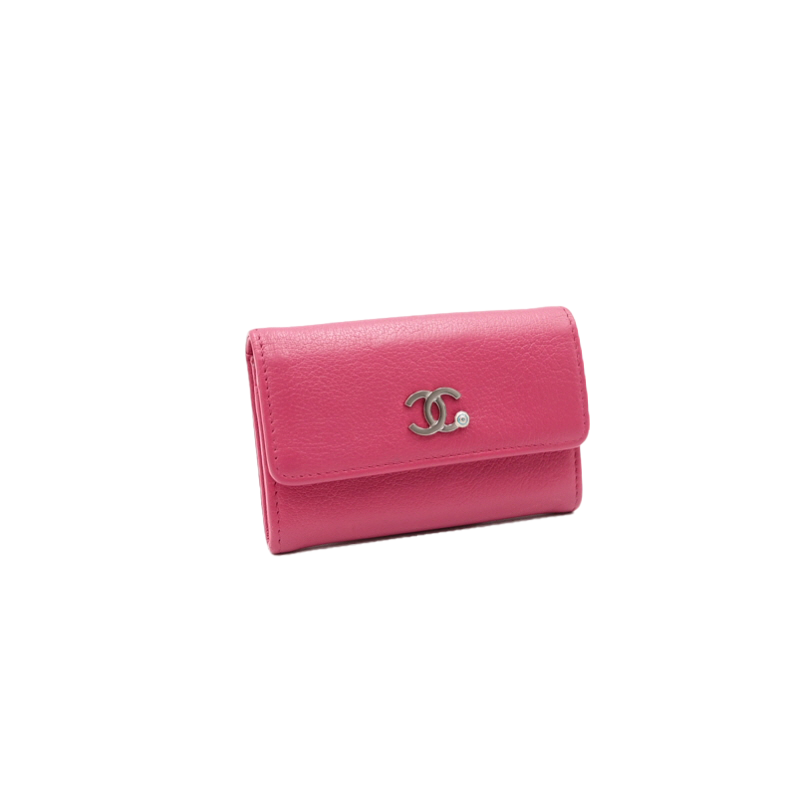 Chanel CC logo flap card wallet