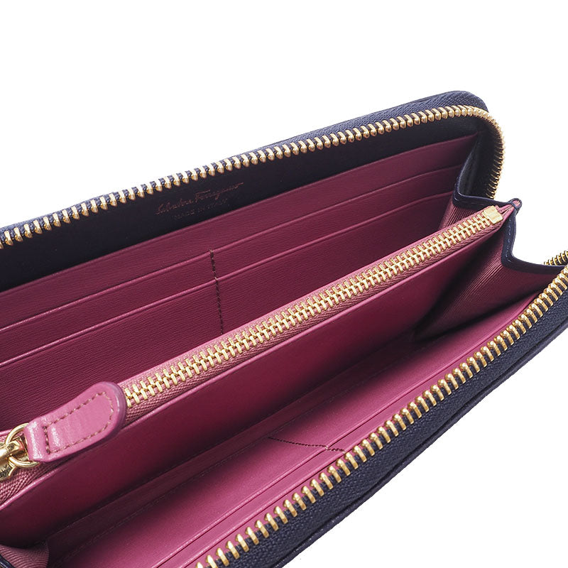 Ferragamo 22C983 Love Gancini Logo Long Wallet