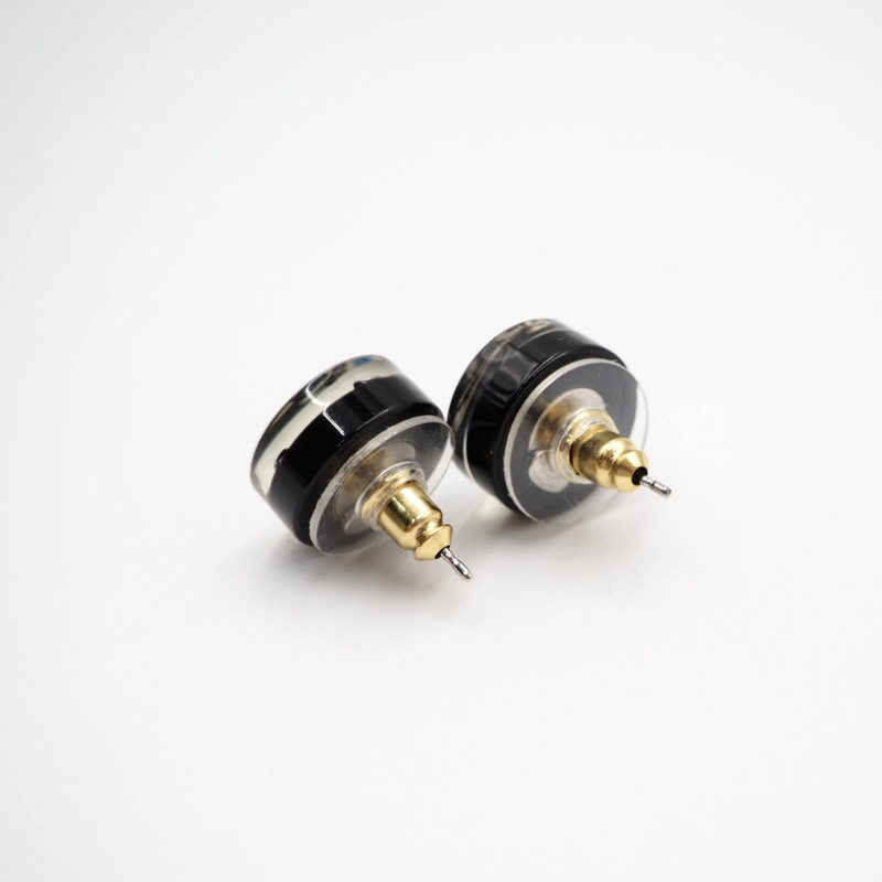 Chanel CC Logo Round Earrings