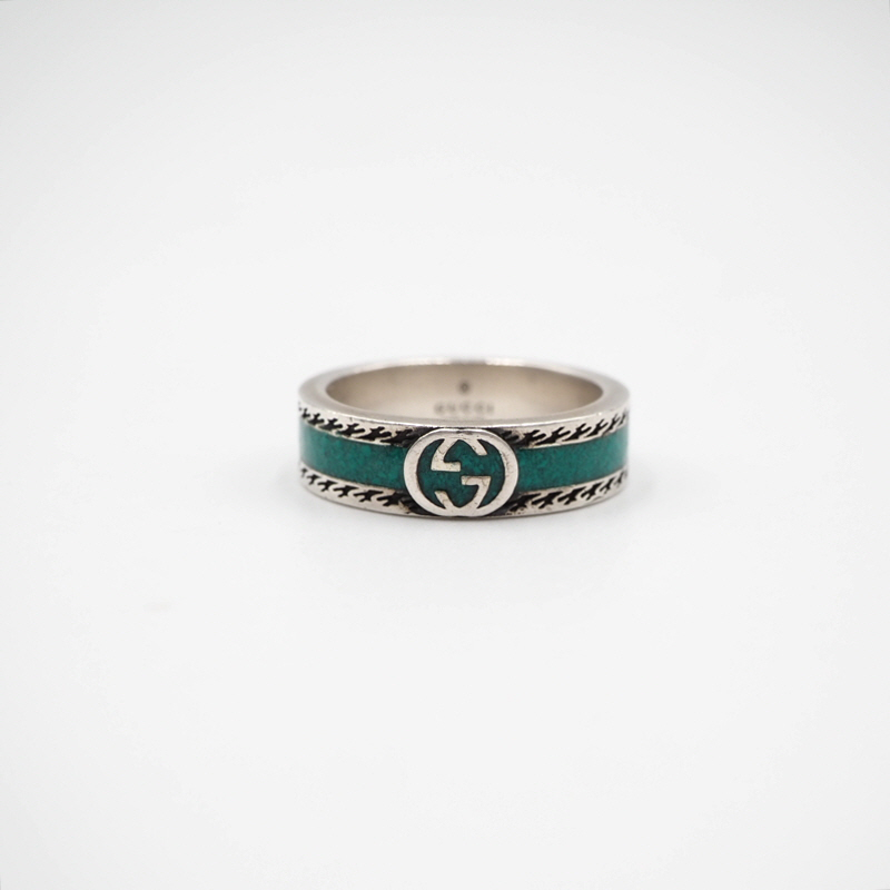 Gucci 645573 Silver Interlocking Ring