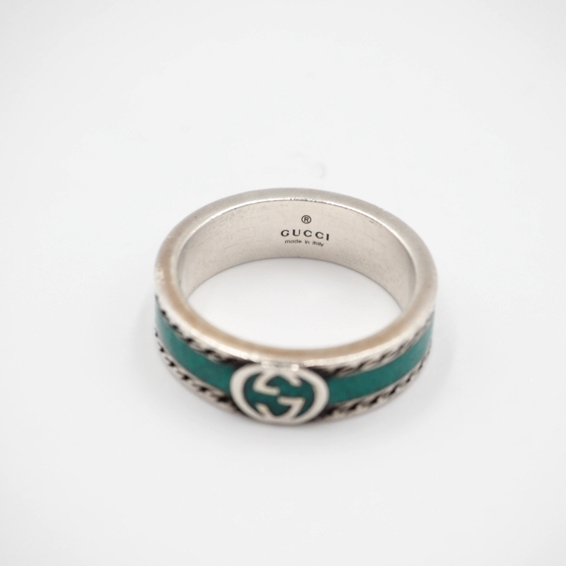 Gucci 645573 Silver Interlocking Ring