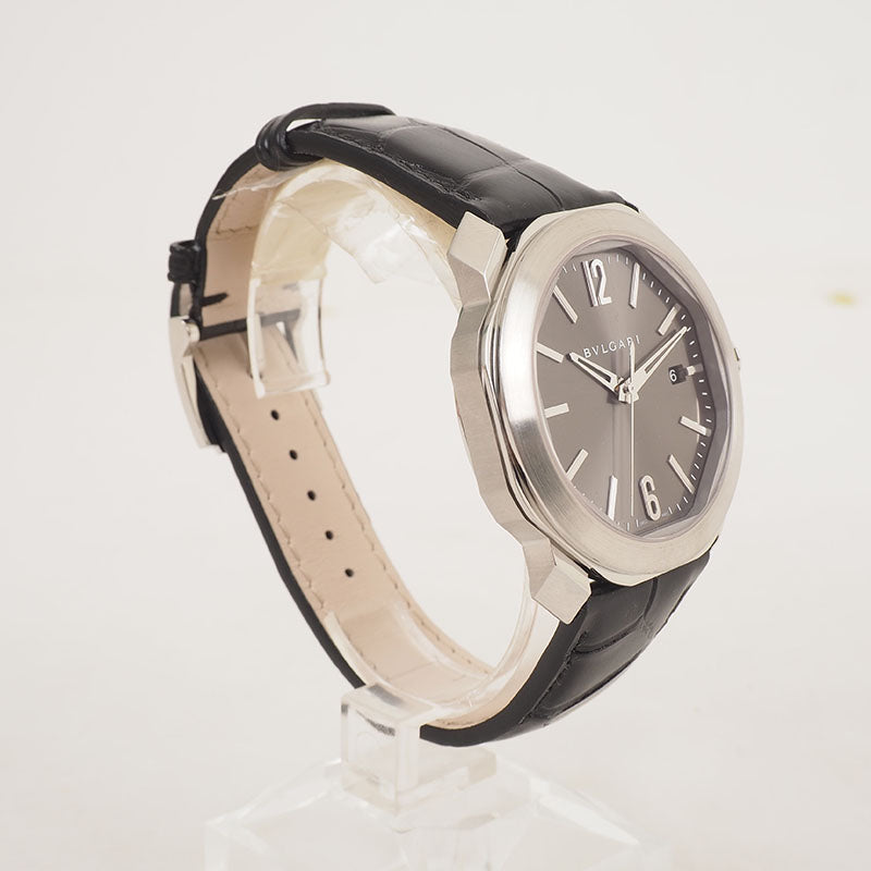 Bulgari Octo Roma leather band watch