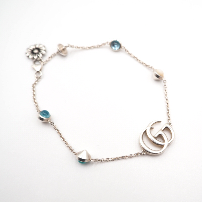Gucci 527393 Silver Double G Bracelet