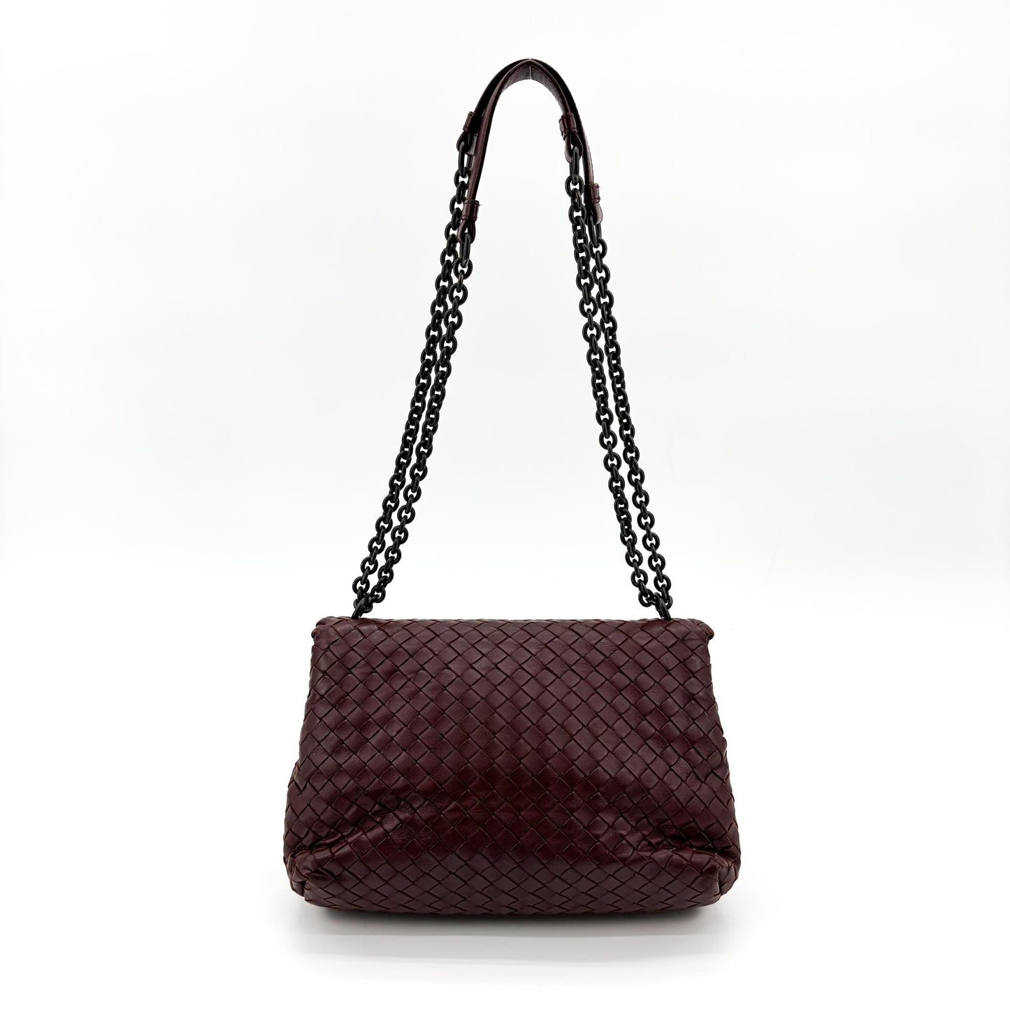Bottega Veneta Intrecciato Medium Olympia Bag Burgundy