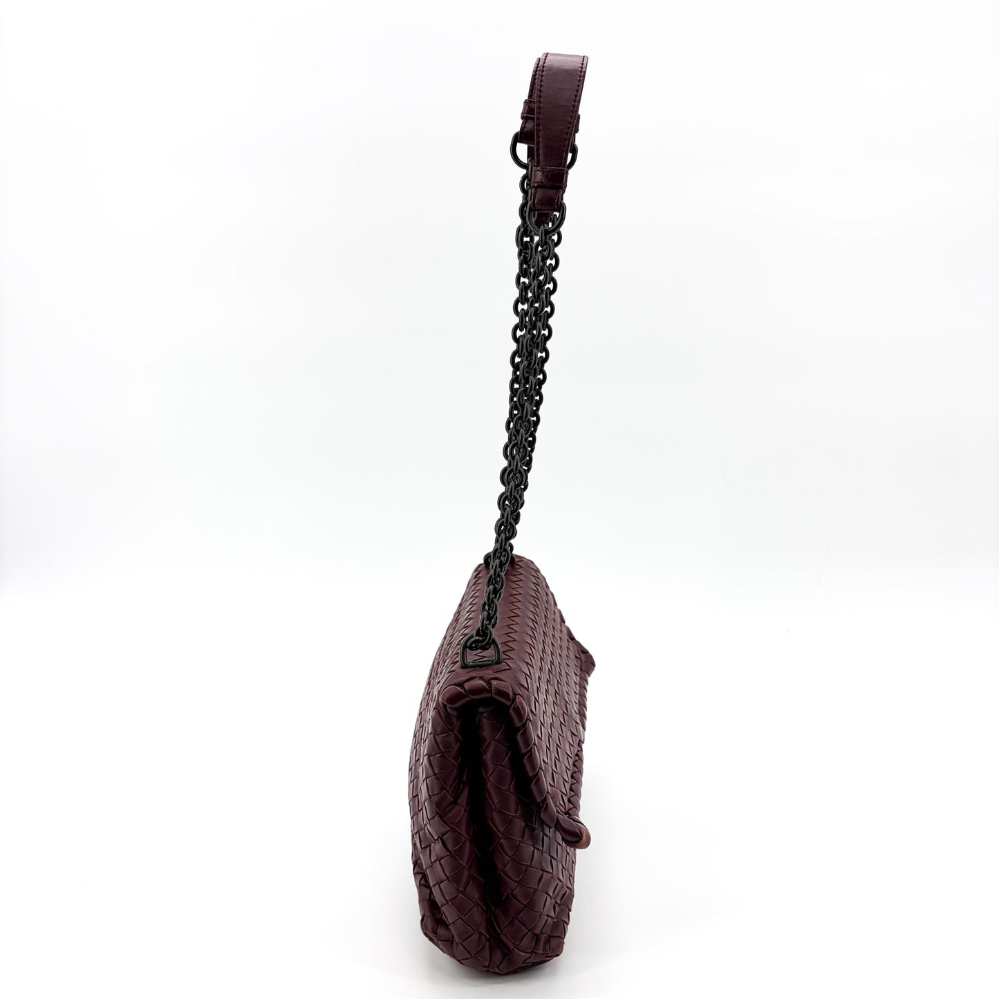 Bottega Veneta Intrecciato Medium Olympia Bag Burgundy