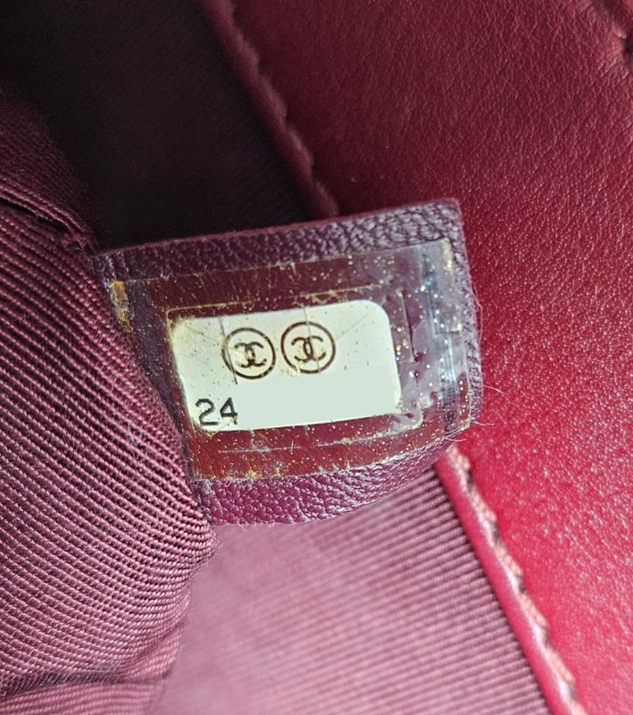 Chanel Burgundy Leather Chain Flap Shoulder Bag