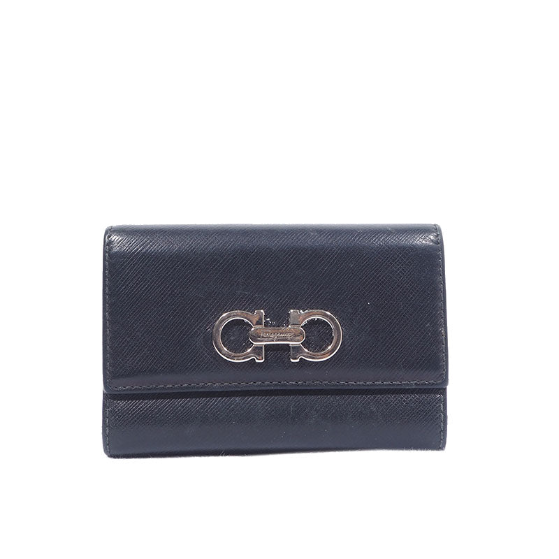 Ferragamo 22 B856 Gancini Saffiano Accordion Card Holder
