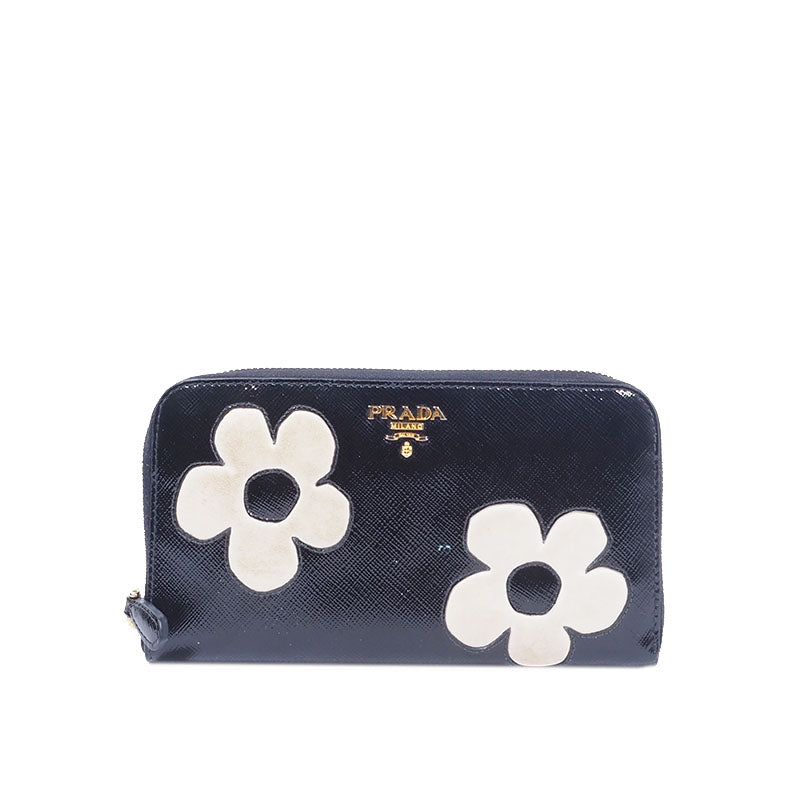 Prada flower long wallet