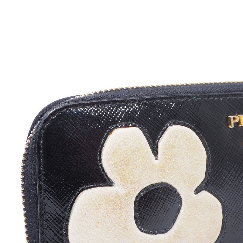 Prada flower long wallet