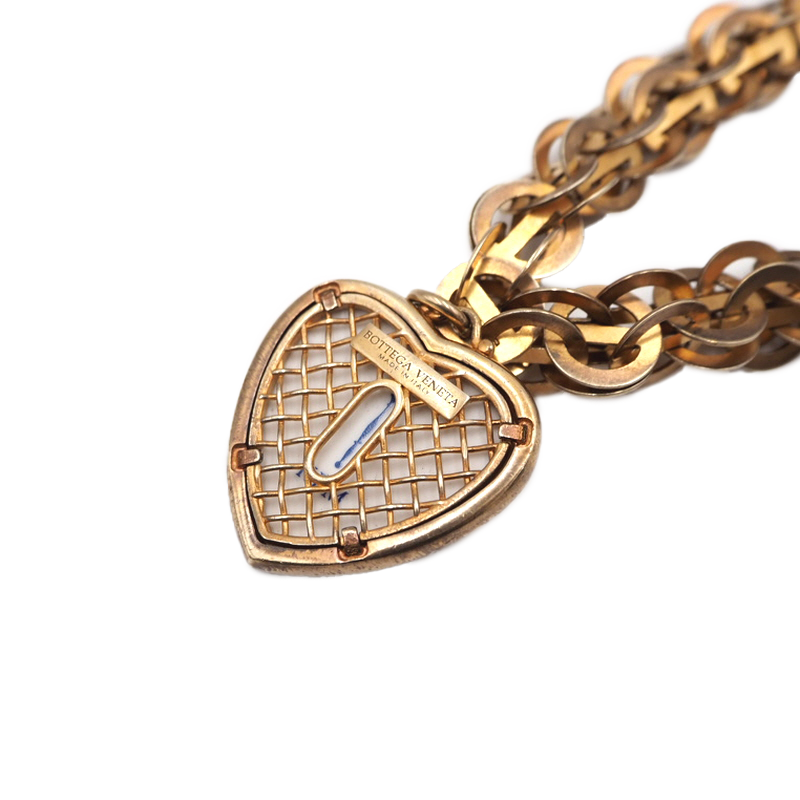 Bottega Veneta Mother-of-Pearl Vintage Metal Bracelet