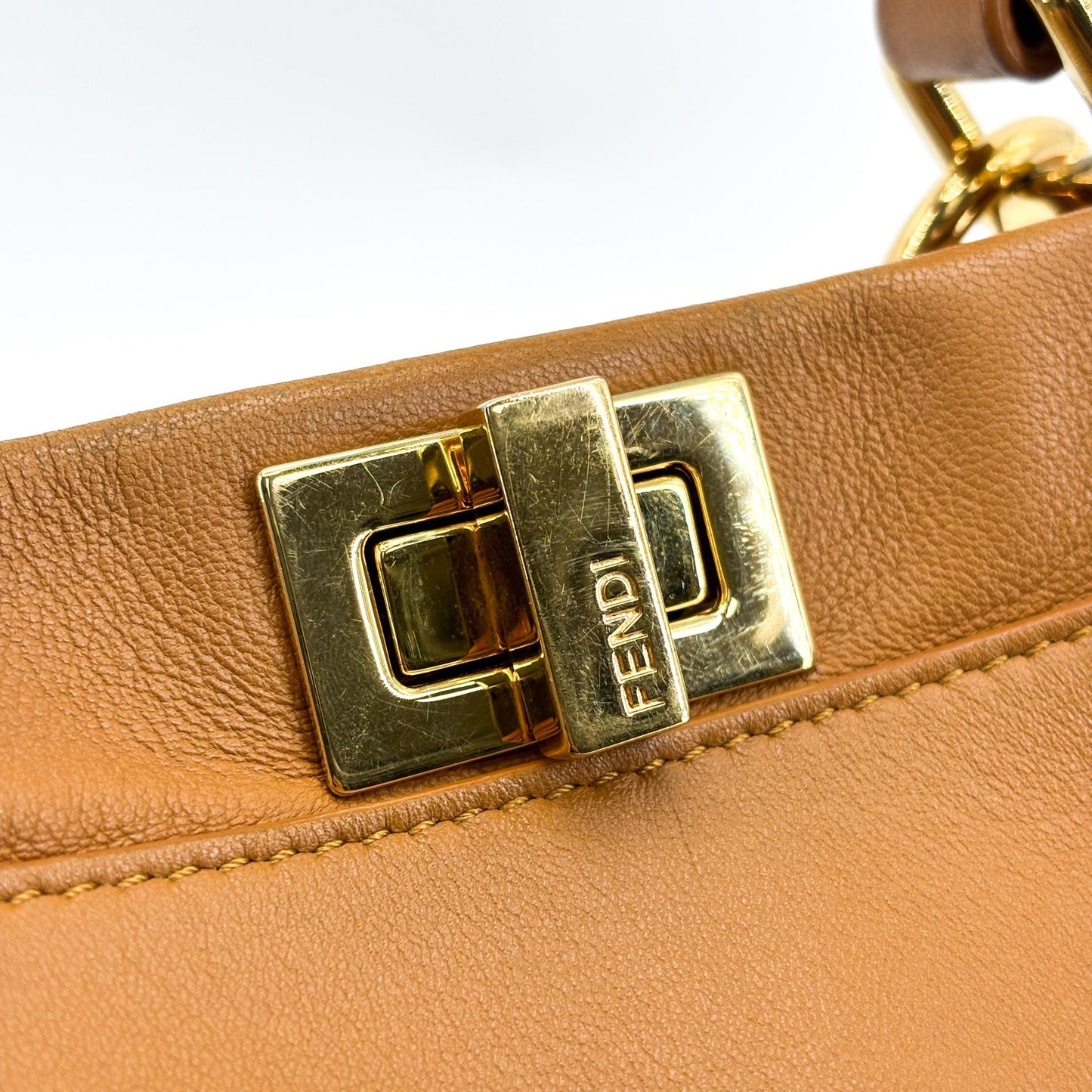 Fendi Peekaboo Whipstitch Leather Bag