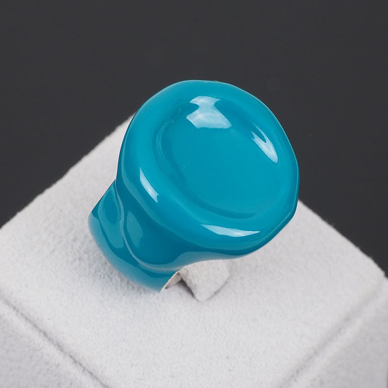 Bottega Veneta 651193 Enamel Silver Ring