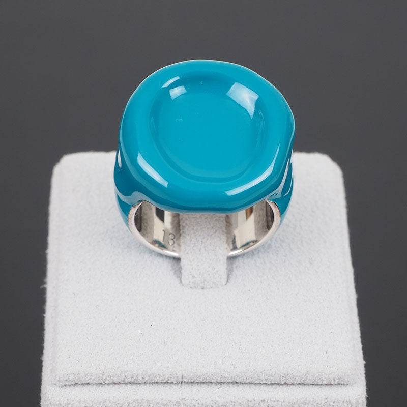 Bottega Veneta 651193 Enamel Silver Ring