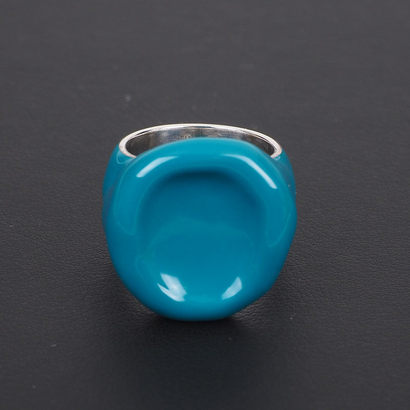 Bottega Veneta 651193 Enamel Silver Ring
