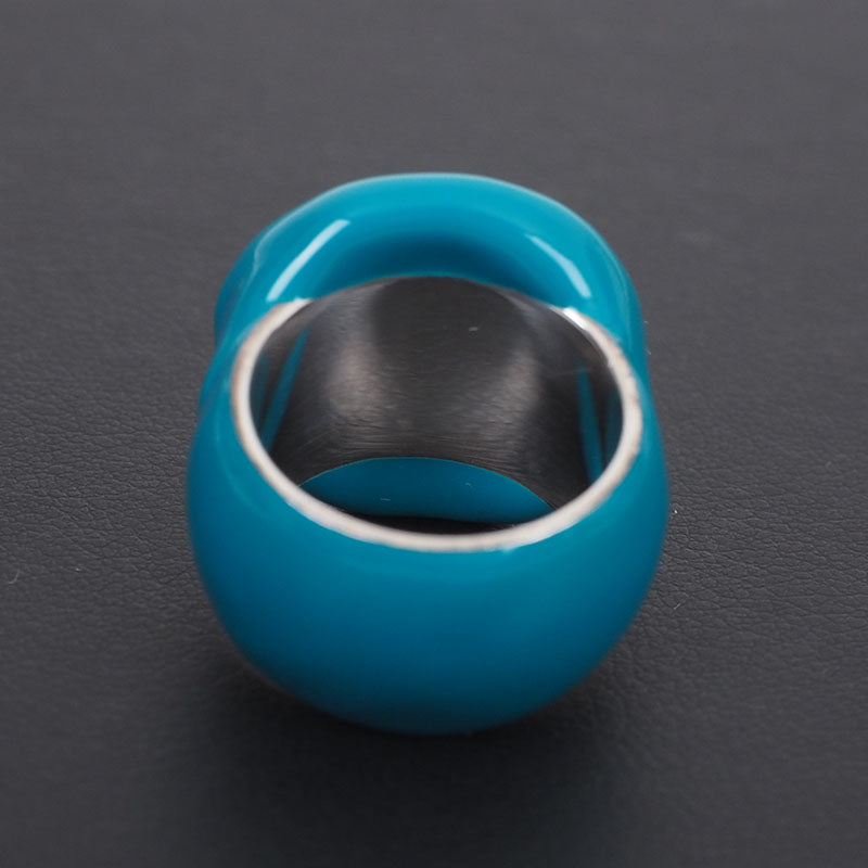 Bottega Veneta 651193 Enamel Silver Ring