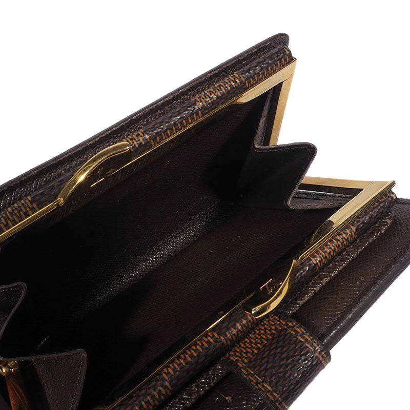 Louis Vuitton N61674 Damier Ebene French Purse Medium Wallet