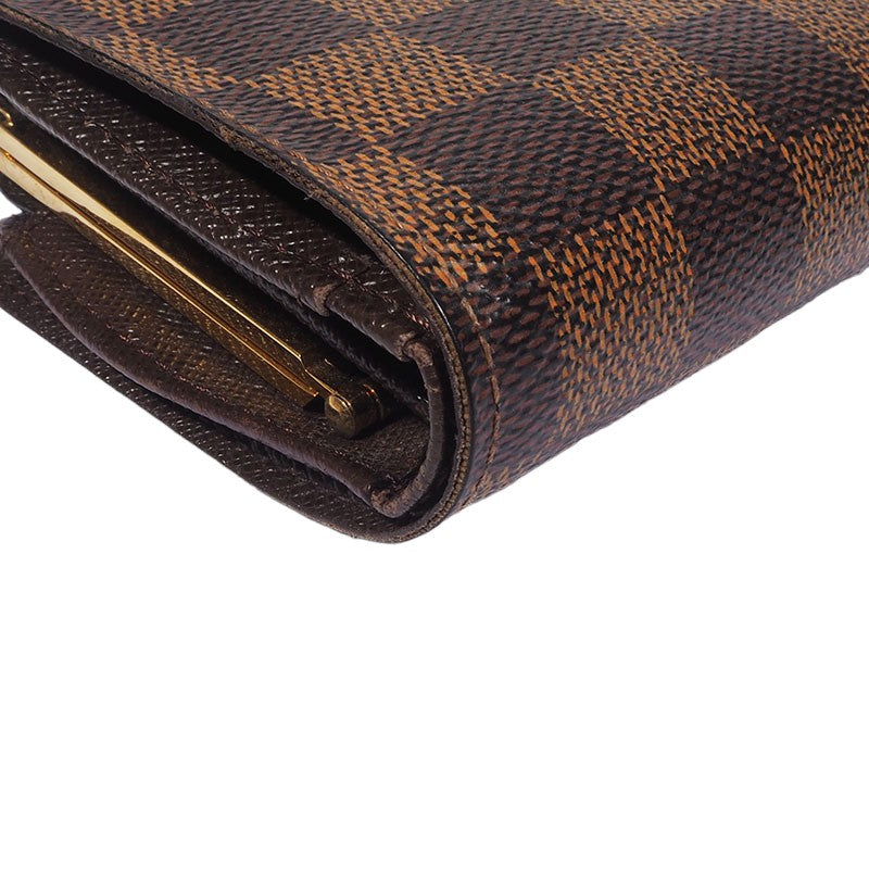 Louis Vuitton N61674 Damier Ebene French Purse Medium Wallet
