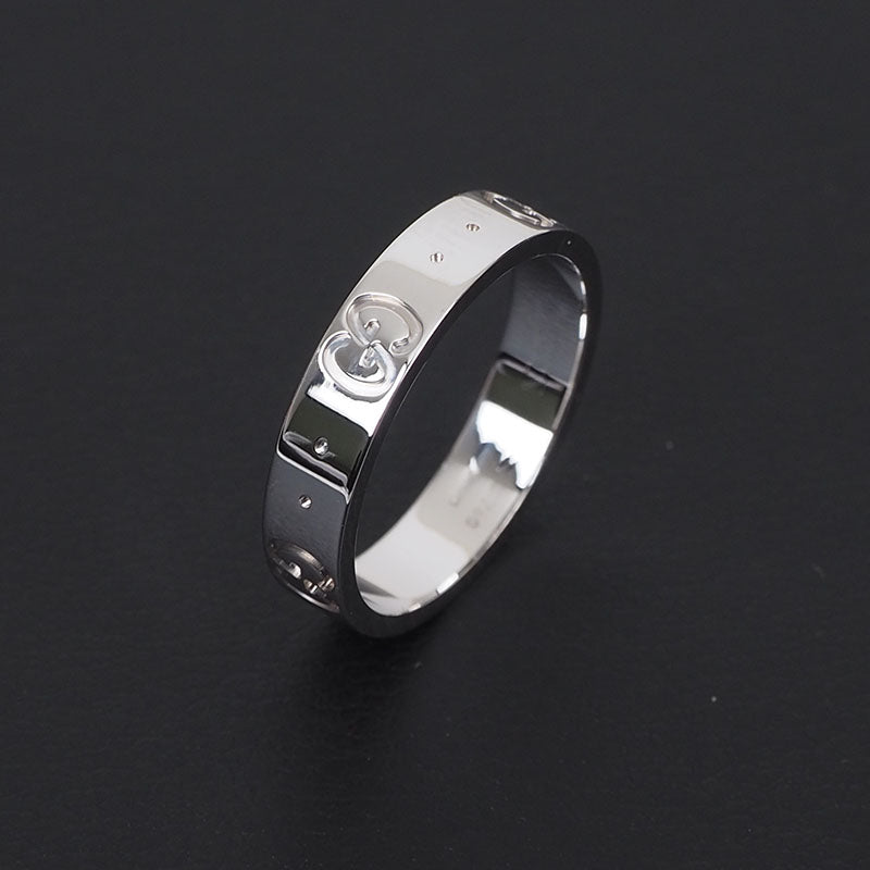 Gucci 660070 White Gold Icon Skinny Ring
