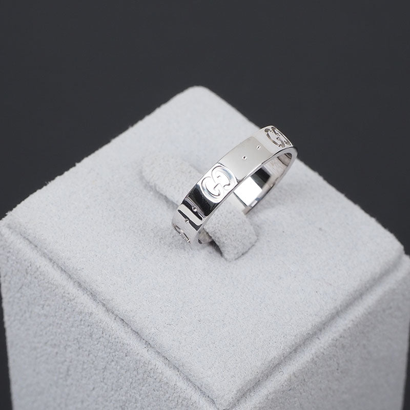 Gucci 660070 White Gold Icon Skinny Ring
