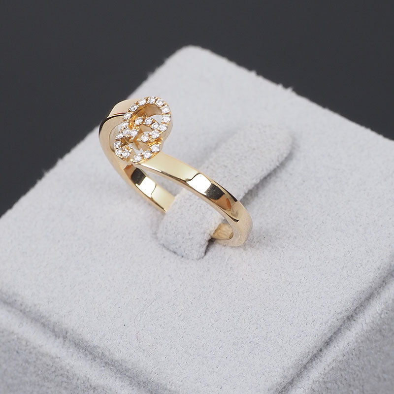 Gucci 457127 Yellow Gold Running Diamond Ring