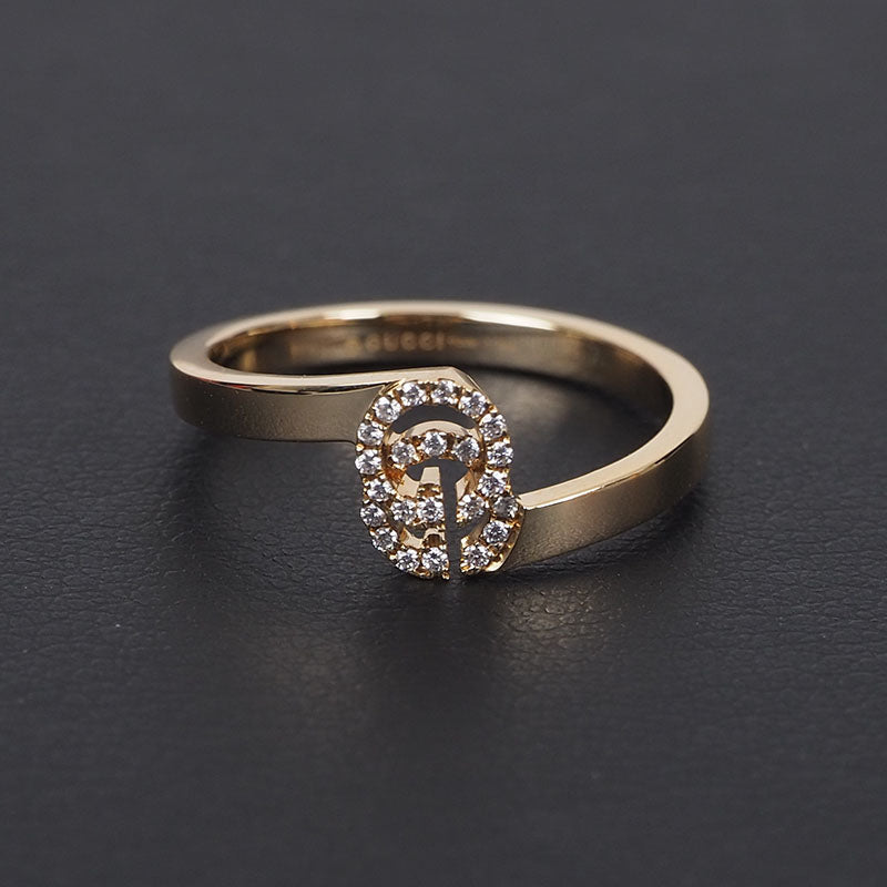 Gucci 457127 Yellow Gold Running Diamond Ring