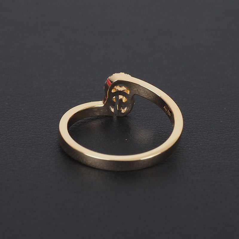 Gucci 457127 Yellow Gold Running Diamond Ring