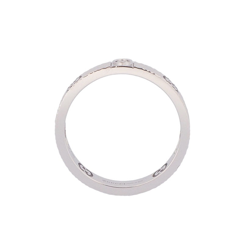 Gucci 727892 White Gold Diamond Icon Ring