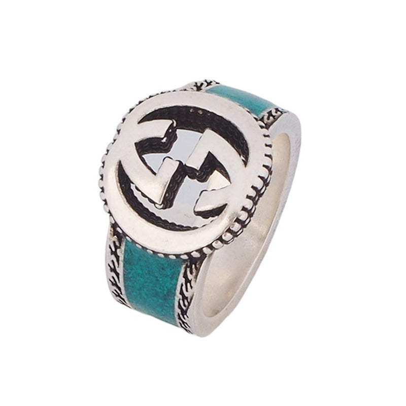 Gucci 645572 Silver Interlocking G Ring