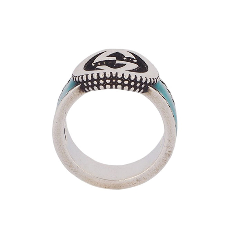 Gucci 645572 Silver Interlocking G Ring