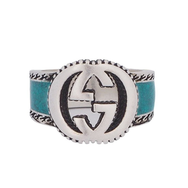 Gucci 645572 Silver Interlocking G Ring