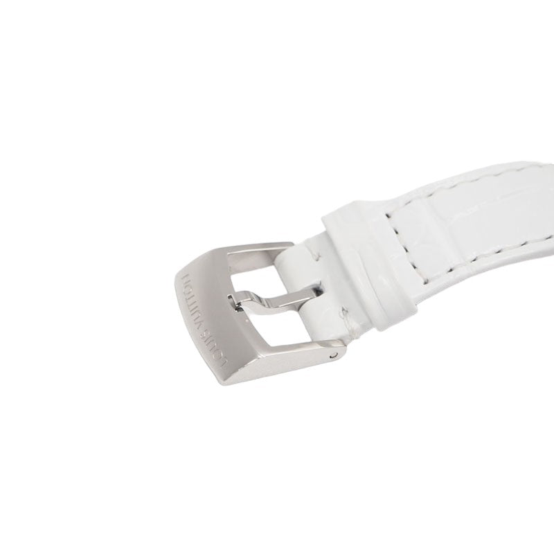 Louis Vuitton QA115 Tambour Quartz Leather Band Watch
