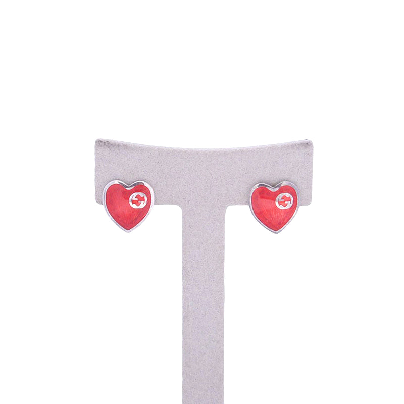 Gucci 645547 Silver Heart Earrings