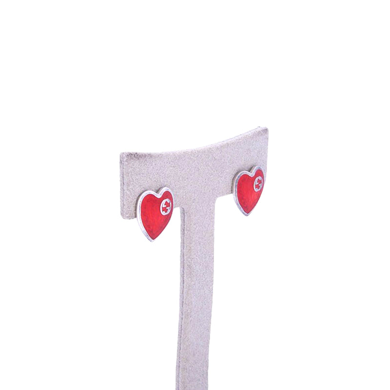 Gucci 645547 Silver Heart Earrings