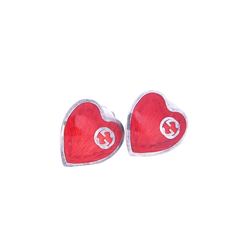 Gucci 645547 Silver Heart Earrings