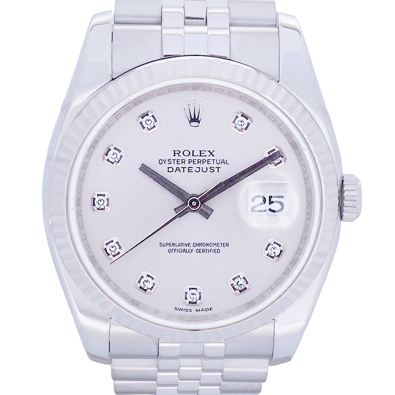 Rolex 116234 Dayjust Diamond Watch