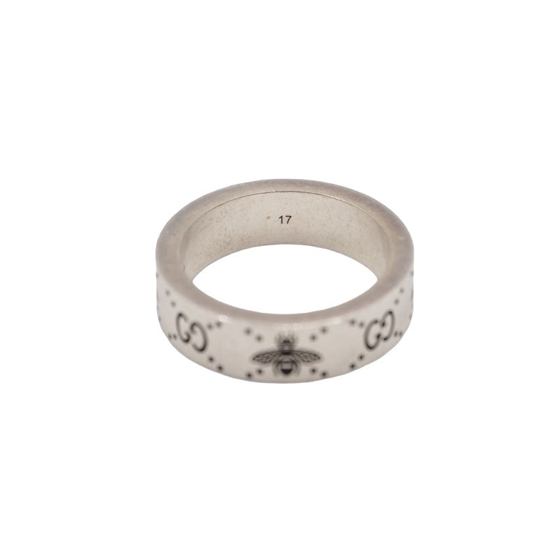 Gucci 728389 Silver Interlocking BEE Ring