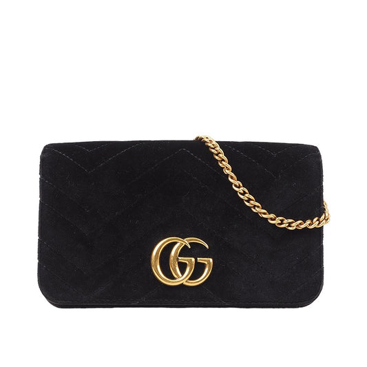 Gucci 488426 Marmont Velvet Mini Crossbody Bag