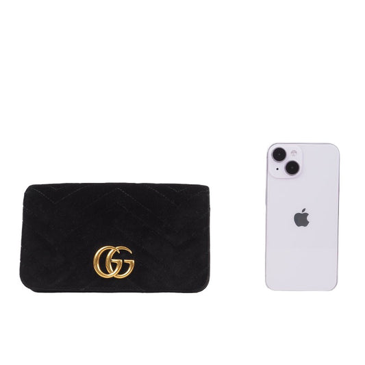 Gucci 488426 Marmont Velvet Mini Crossbody Bag