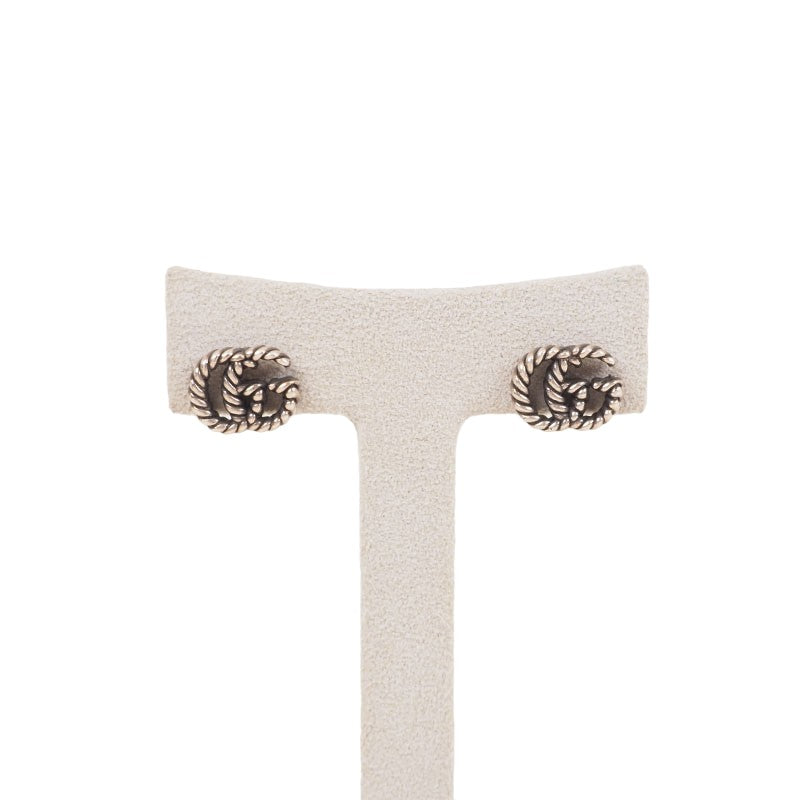 Gucci 627755 Silver Double G Earrings
