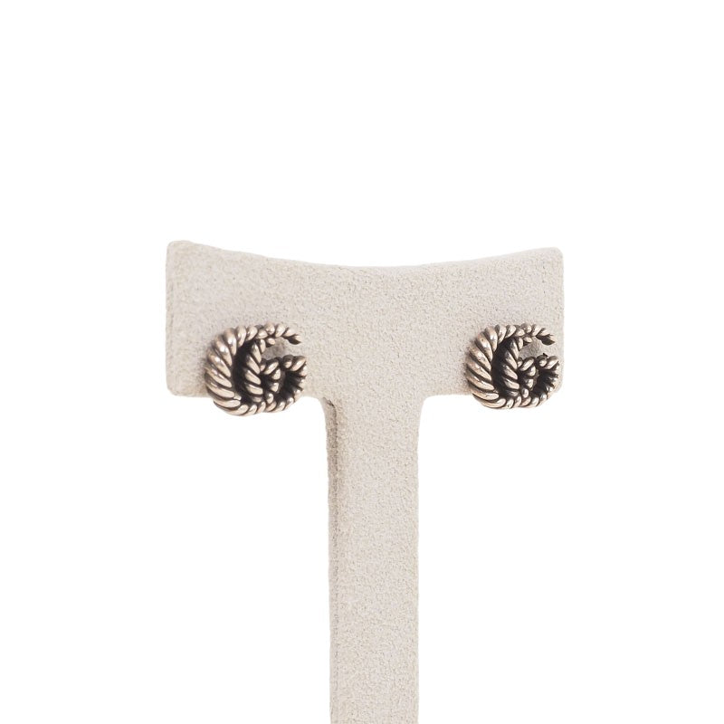 Gucci 627755 Silver Double G Earrings