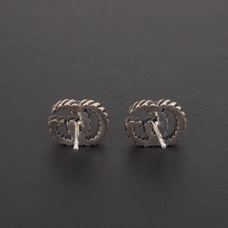 Gucci 627755 Silver Double G Earrings
